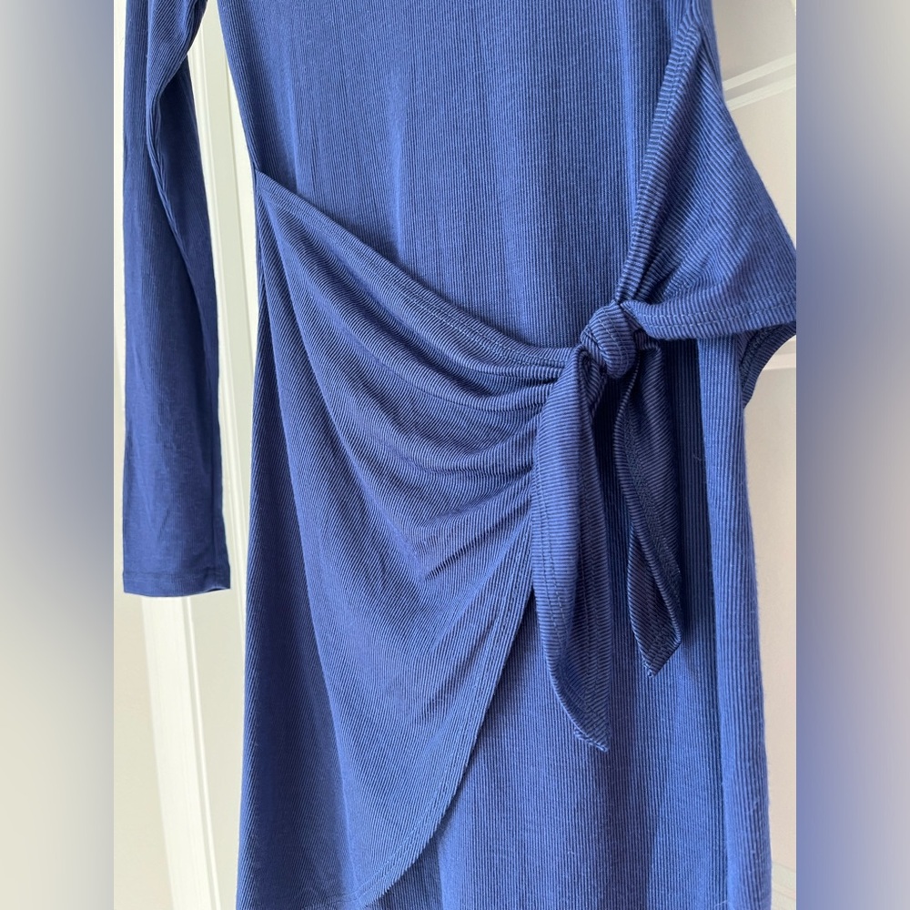 Altar’d State Ribbed Long Sleeve Faux Wrap Mini Dress Tatia dd4